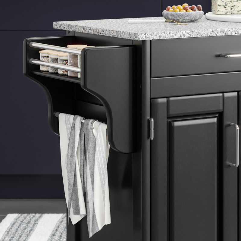 Red Barrel Studio® Littrell Granite Kitchen Island & Reviews Wayfair